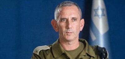 Operationele update door IDF-woordvoerder, admiraal Daniel Hagari, over de onderschepping van Iraanse grond-tot-oppervlakte raketten