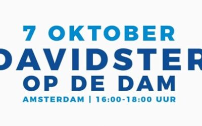 ISRAËL MANIFESTATIE; 7 Oktober Davidster op de Dam